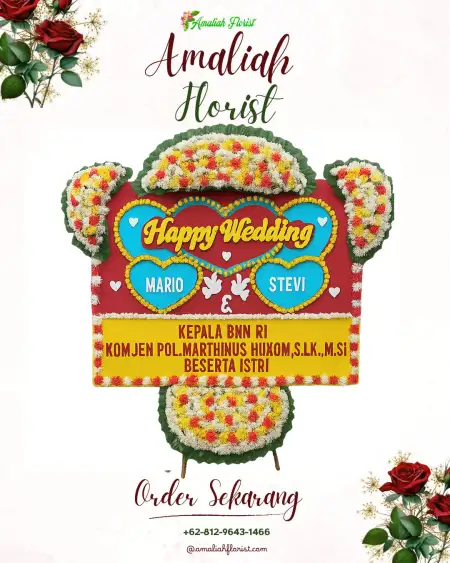 Papan Bunga Pernikahan Panga